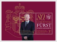 Sheet 80 jaar Prins Hans-Adam 2025